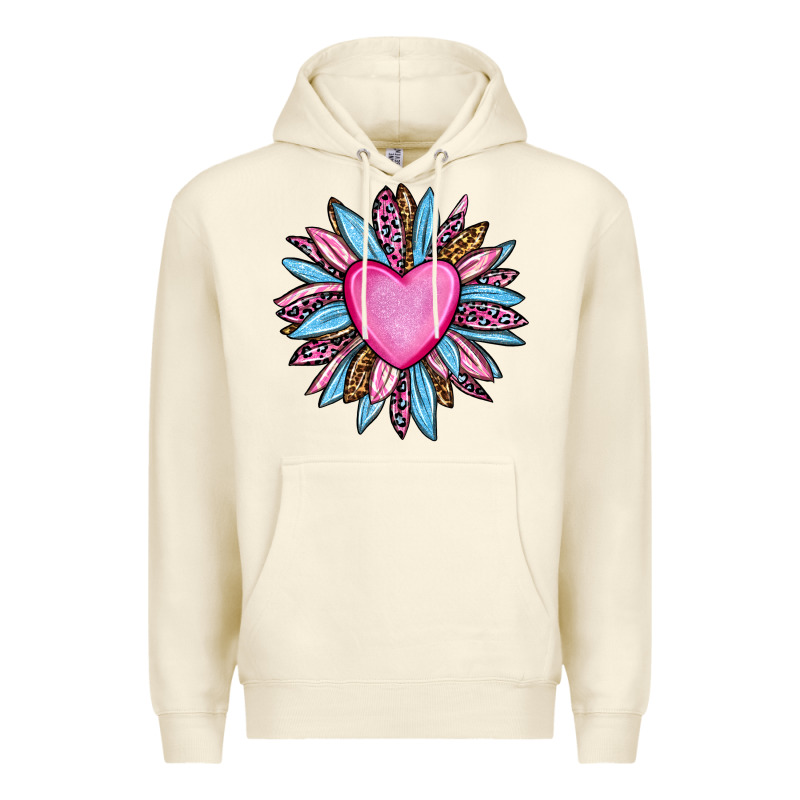 Valentine's Day Sunflower Olivia Premium Hoodie by OliviaCreatesArt | Teevron