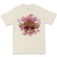 Bone cow with flowers and butterflies Premium Tee - MaliasSmallBusiness