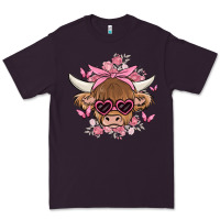 Plum cow with flowers and butterflies Premium Tee - MaliasSmallBusiness