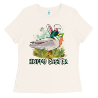 Bone hoppy easter duck hunting Ladies Tee - MaliasSmallBusiness