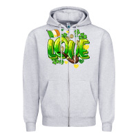 Love St. Patrick's Day Zipper Hoodie | Teevron