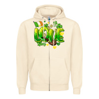 Sandshell Love St. Patrick's Day Zipper Hoodie - HowdyJamesFarm