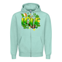 Seafoam Love St. Patrick's Day Zipper Hoodie - HowdyJamesFarm