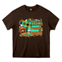 Chocolate Brown Somewhere Between Whiskey and Jesus Heavy Core Tee - Jasminsmagicworld