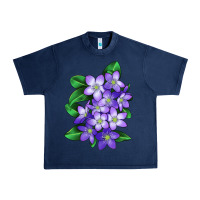 Navy Mayflower Plant Illustrations Urban Heavy Tee - LillyAllenDesigns