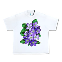 White Mayflower Plant Illustrations Urban Heavy Tee - LillyAllenDesigns
