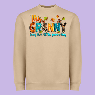 Customized This Granny Loves Her Little Pumpkins Heavyweight Sweatshirt Designed By Texasbilliewilder