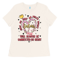 Bone side by side or miles apart sisters will always be connected by heart Ladies Tee - MaliasSmallBusiness