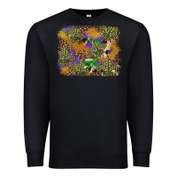Black mardi gras plaid purple glitter cowhide  leopard Premium Sweatshirt - FaDigitalArtStudio