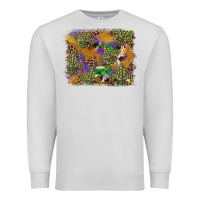 Dove Grey mardi gras plaid purple glitter cowhide  leopard Premium Sweatshirt - FaDigitalArtStudio