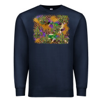 Navy mardi gras plaid purple glitter cowhide  leopard Premium Sweatshirt - FaDigitalArtStudio