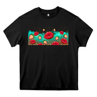 Black lips and strawberries Heavy Core Tee - AdoDesignShop