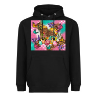 Black Easter Bunnies And Egg Tumbler Heavyweight Hoodie - BundleAndBundleShop