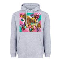 Heather Grey Easter Bunnies And Egg Tumbler Heavyweight Hoodie - BundleAndBundleShop