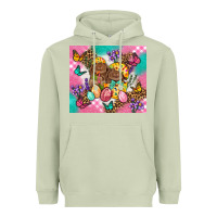 Matcha Easter Bunnies And Egg Tumbler Heavyweight Hoodie - BundleAndBundleShop