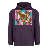 Plum Easter Bunnies And Egg Tumbler Heavyweight Hoodie - BundleAndBundleShop