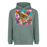 Sage Easter Bunnies And Egg Tumbler Heavyweight Hoodie - BundleAndBundleShop