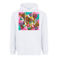White Easter Bunnies And Egg Tumbler Heavyweight Hoodie - BundleAndBundleShop