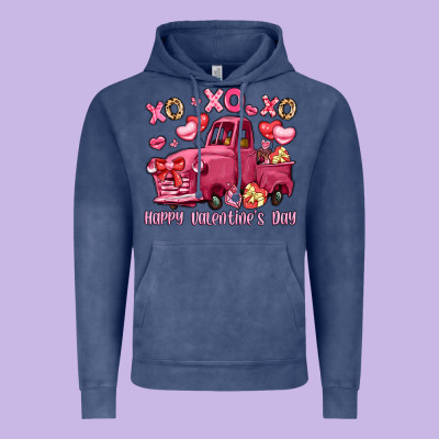 Xo Xo Xo Happy Valentine's Day Truck Vintage Hoodie Designed By Lillyallendesigns