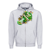 Heather Grey Bad and boozy Zipper Hoodie - CowGirlArtShop