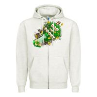 Oatmeal Heather Bad and boozy Zipper Hoodie - CowGirlArtShop