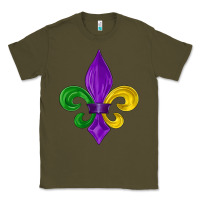 Army Green mardi gras fleur de lis Classic Tee - LillyAllenDesigns