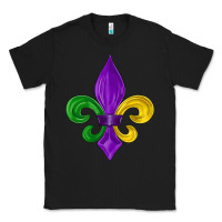 Black mardi gras fleur de lis Classic Tee - LillyAllenDesigns