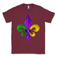 Burgundy mardi gras fleur de lis Classic Tee - LillyAllenDesigns