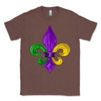 Chestnut mardi gras fleur de lis Classic Tee - LillyAllenDesigns