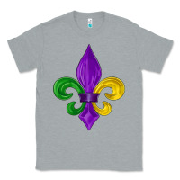 Heather Grey mardi gras fleur de lis Classic Tee - LillyAllenDesigns