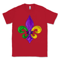 Red mardi gras fleur de lis Classic Tee - LillyAllenDesigns