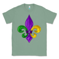 Sage mardi gras fleur de lis Classic Tee - LillyAllenDesigns