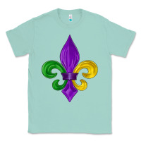 Seafoam mardi gras fleur de lis Classic Tee - LillyAllenDesigns