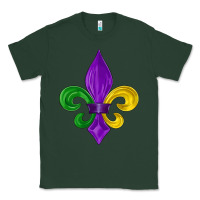Sports Green mardi gras fleur de lis Classic Tee - LillyAllenDesigns