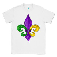 White mardi gras fleur de lis Classic Tee - LillyAllenDesigns