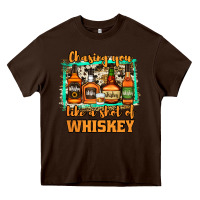 Chocolate Brown Chasing You Like a Shot of Whiskey Heavy Core Tee - Jasminsmagicworld