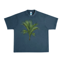 Midnight Navy Botanical Majesty Palm Illustrations Urban Heavy Tee - LillyAllenDesigns