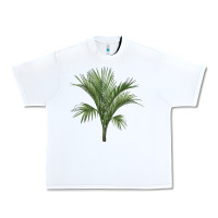 White Botanical Majesty Palm Illustrations Urban Heavy Tee - LillyAllenDesigns