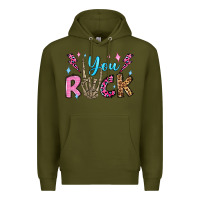 Army Green you rock valentine's day olivia Premium Hoodie - OliviaCreatesArt