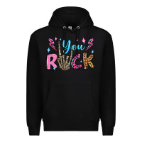 Black you rock valentine's day olivia Premium Hoodie - OliviaCreatesArt