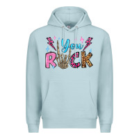 Blue Mist you rock valentine's day olivia Premium Hoodie - OliviaCreatesArt