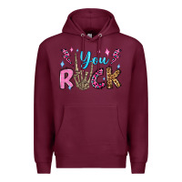 Burgundy you rock valentine's day olivia Premium Hoodie - OliviaCreatesArt