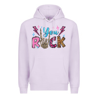 Lilac you rock valentine's day olivia Premium Hoodie - OliviaCreatesArt
