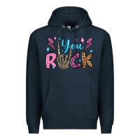 Navy you rock valentine's day olivia Premium Hoodie - OliviaCreatesArt