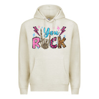 Oatmeal Heather you rock valentine's day olivia Premium Hoodie - OliviaCreatesArt