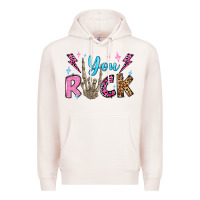 Pale Pink you rock valentine's day olivia Premium Hoodie - OliviaCreatesArt