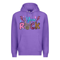 Purple you rock valentine's day olivia Premium Hoodie - OliviaCreatesArt