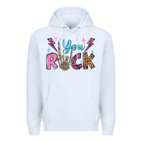 White you rock valentine's day olivia Premium Hoodie - OliviaCreatesArt