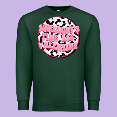 Somebody's Fine Ass Valentine Premium Sweatshirt Designed By Fadigitalartstudio