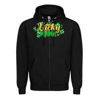 Black lucky mama st patricks Zipper Hoodie - HowdyJamesFarm